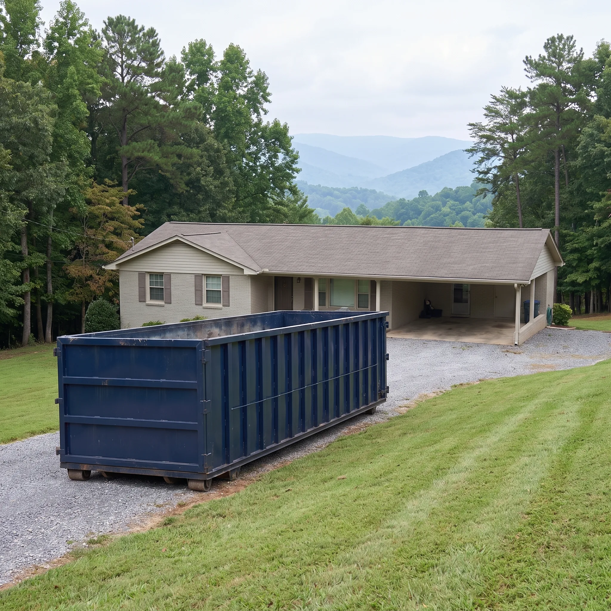 Dumpster on a Fairfax, VA job site