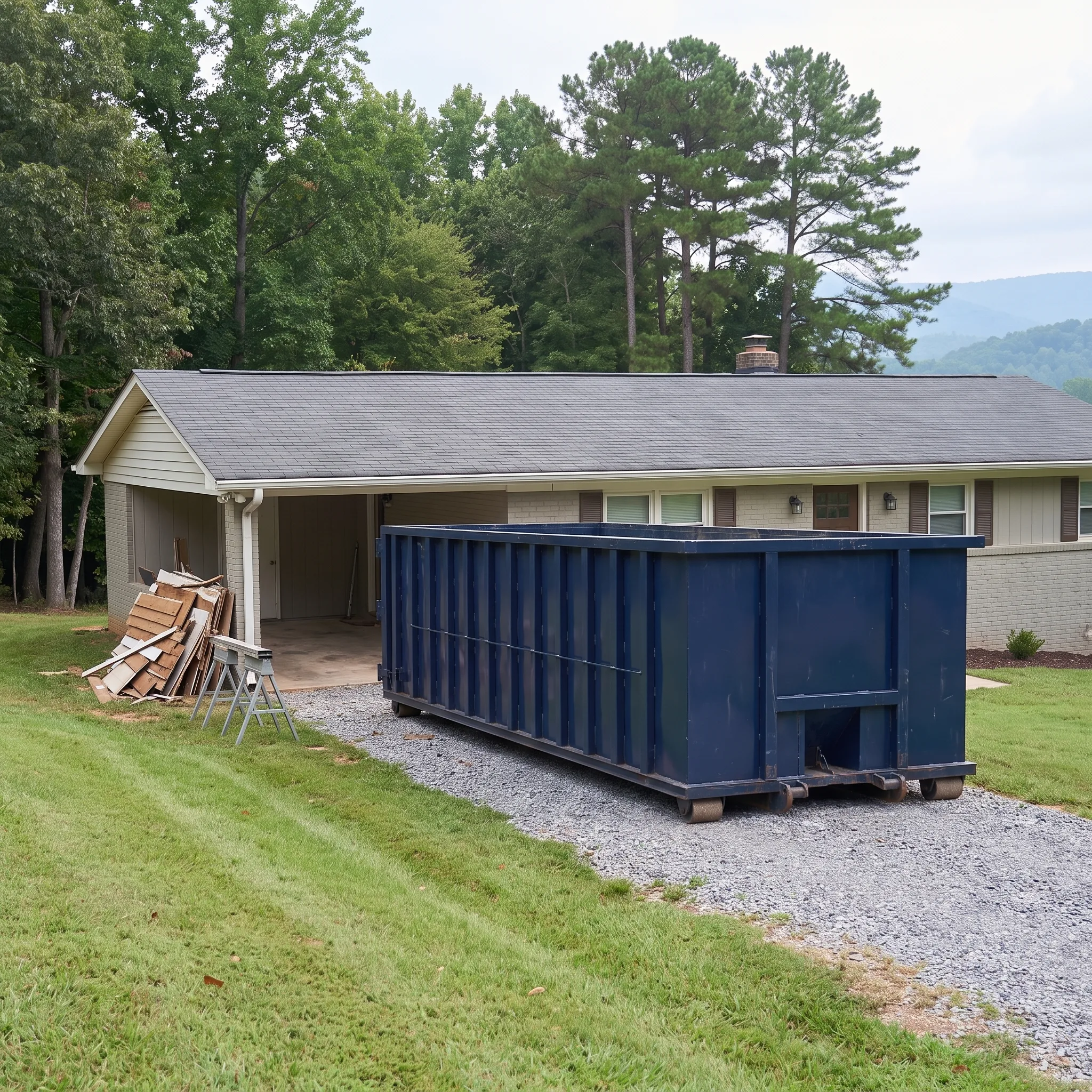 Dumpster on a Arlington County, VA job site